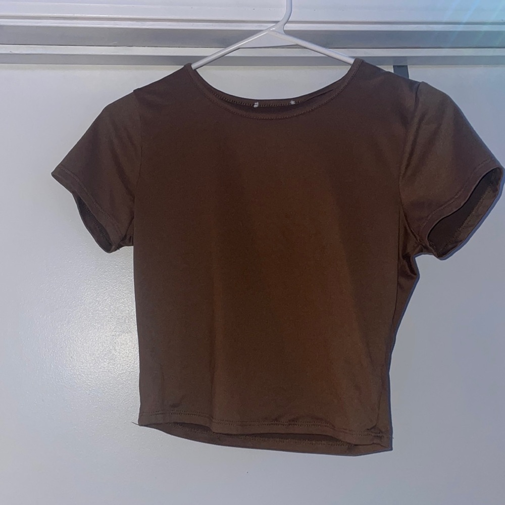 Brown crop top